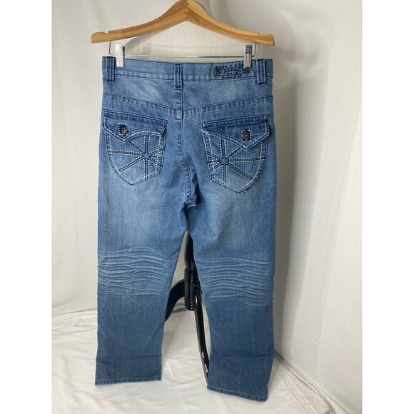 Fusai Men’s Jean's Blue Light Wash Denim Straight Leg Size 32 x 32 - Picture 3 of 7